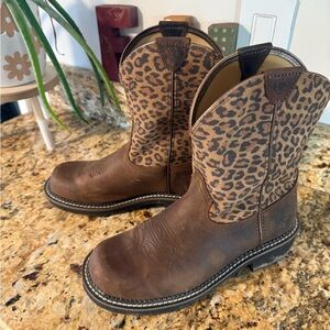 Ariat Brown Leopard Print Women's Boots